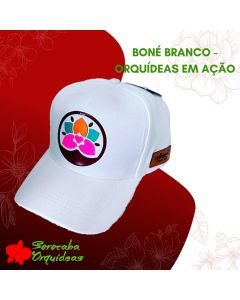 Boné Orquídeas em Ação cor Branca 1