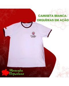 Camiseta Orquídeas em Ação cor Branca - Tamanho LX 1