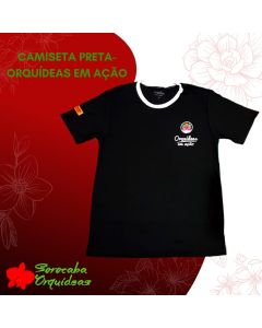 Camiseta Orquídeas em Ação cor Branca - Tamanho M 1